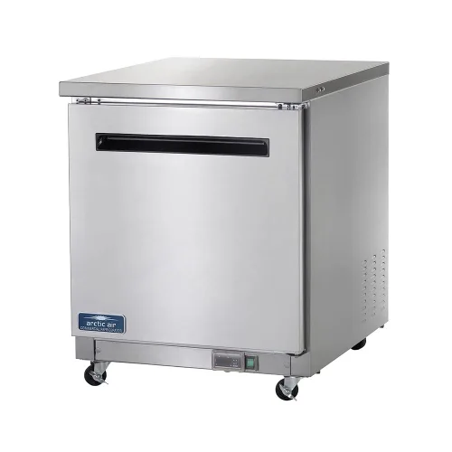 Arctic Air AUC27R - Contador superior de trabajo refrigerado comercial, vertical, una sección de 28 pulgadas de ancho 5.4 pies cúbicos.
