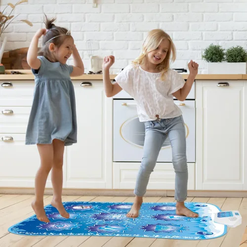 Miniatura 3 de Alfombra de baile para niños, juguetes de Frozen – Tapete de baile electrónico para niñas y niños, 5 modos de juego, música incorporada, luz LED