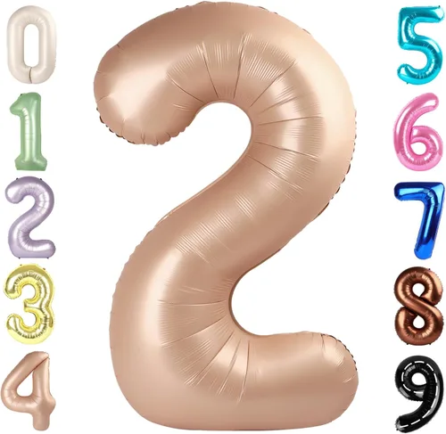 Miniatura 246 de Globos de números de 5 globos de 40 pulgadas, decoraciones de cumpleaños azules para niños y niñas, globos de números azul marino grandes