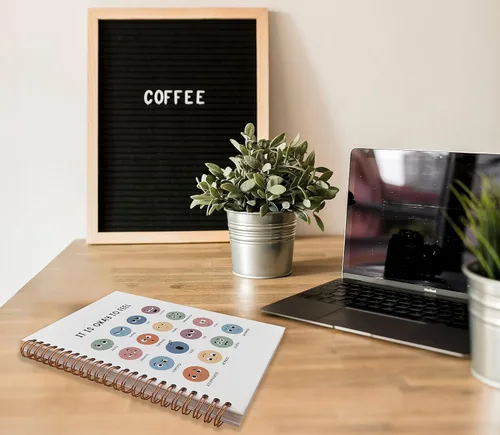 Miniatura 3 de It is Okay to Feel Mental Health Feelings and Emotions Chart - Cuaderno de espiral rayado de 8.3 x 5.5 pulgadas, cuaderno de tapa dura con rayas