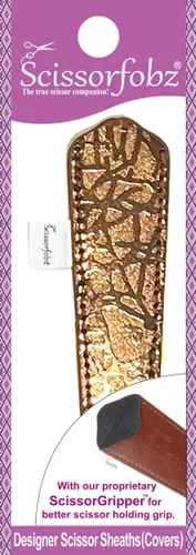 Miniatura 24 de Fundas protectoras para tijeras de diseñador, 4 unidades, tamaño surtido, diseño floral victoriano azul #4-304 Jardín floral victoriano azul