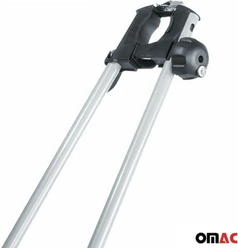 Miniatura 8 de OMAC Portabicicletas para coche con montaje universal de hasta 33 libras, color plateado