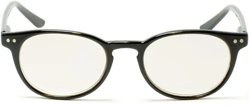 Miniatura 3 de Lentes de lectura retro para computadora para mujeres y hombres, antirreflejos, fatiga ocular, luz azul, bloqueo UV (marco negro, fuerza +0.00)