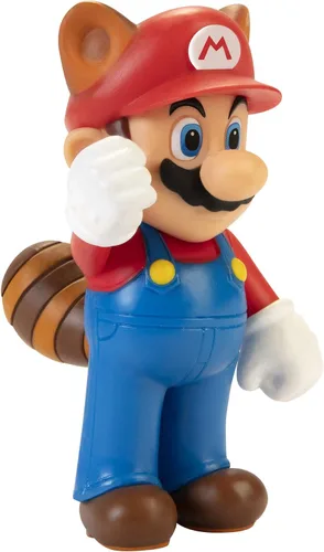 Miniatura 3 de Super Mario Racoon Mario Figura de acción coleccionable de 2.5