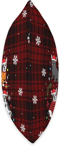 Miniatura 2 de Bulldog francés regalo lindo Navidad Bulldog francés adorno de Navidad árbol perro divertido regalo manta almohada 16x16, multicolor