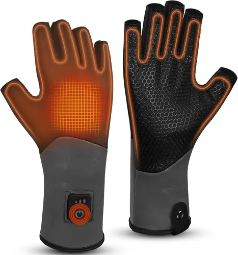 Guantes térmicos sin dedos para mujeres y hombres, guantes térmicos recargables, calentador de manos eléctrico, ultrafinos y antideslizantes para el