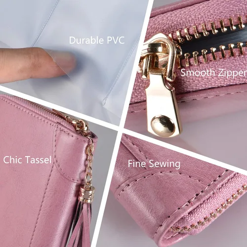 Miniatura 6 de Tarjetero de piel para tarjetas de crédito y carnet de identidad, con tecnología RFID, para mujer