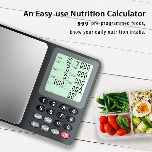 Miniatura 2 de Fuzion Báscula de alimentos nutricionales, báscula digital de alimentos para perder peso, calcular datos alimentarios, macro, calorías, preparación