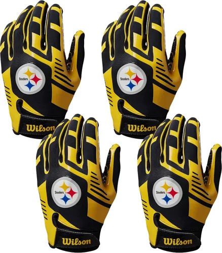 Miniatura 60 de Wilson NFL - Guantes de fútbol americano con ajuste elástico, tallas para jóvenes y adultos