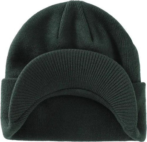 Miniatura 10 de Home Prefer - Gorro de invierno para hombre con visera, cálida y doble punto.