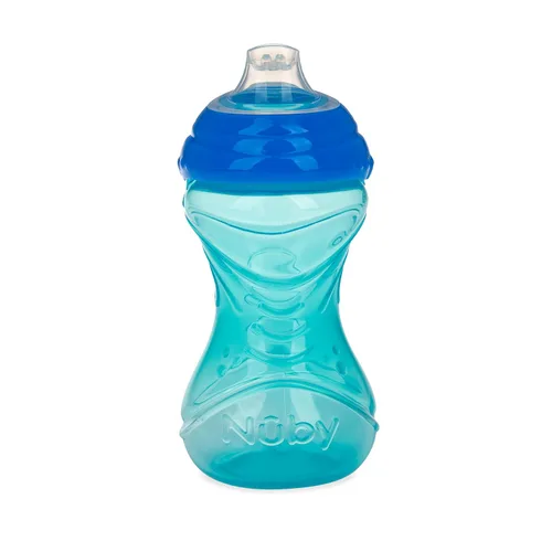 Miniatura 7 de Nuby Clik-It - Vaso para sorber de fácil agarre sin derrames y boquilla suave para niños, paquete de 3, 10 onzas, 6 meses en adelante