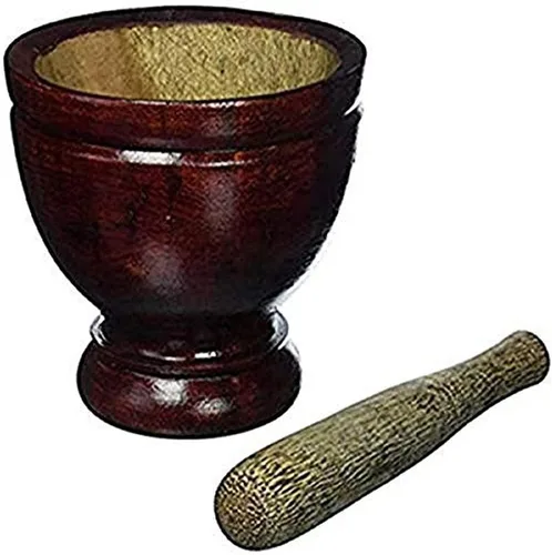 SellerGiveOrBuy 8 pulgadas mortero tailandés maja molienda utensilios de cocina comida tailandesa ensalada de papaya herramienta de cocina de