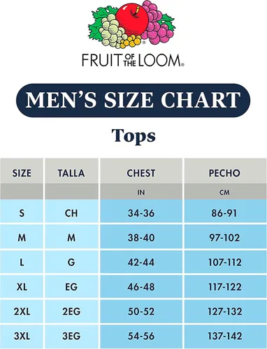 Miniatura 17 de Fruit of the Loom Camiseta Stay Tucked Crew para hombre