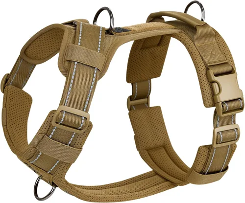 OneTigris - Arnés para perro, chaleco para perro con acolchado suave sin tirones, nylon táctico ajustable duradero de alta resistencia para perros