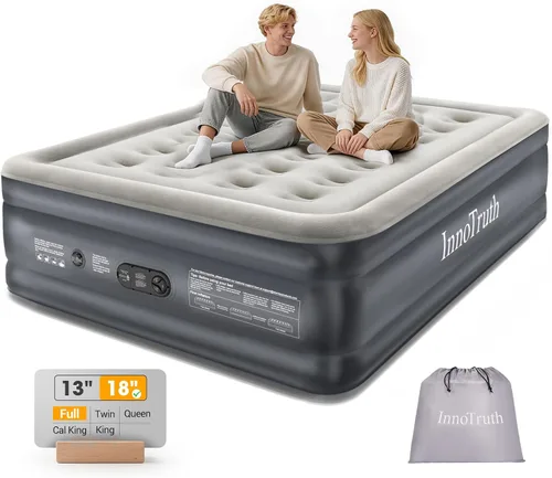 Miniatura 8 de InnoTruth Colchón de aire matrimonial con bomba integrada, ganador del premio Family Choice, colchón inflable, cama de aire elevada de 18 pulgadas