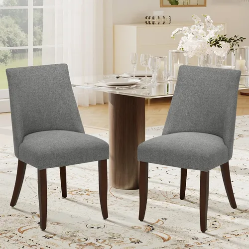 Miniatura 27 de COLAMY Juego de 2 sillas tapizadas para comedor, sillas de cocina modernas de mediados de siglo con respaldo, sillas laterales de comedor