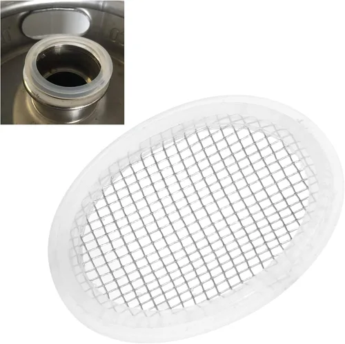 Miniatura 4 de Junta de acero inoxidable, pantalla de malla de junta de acero inoxidable de 2 pulgadas para conexiones de triple abrazadera Homebrew Filtro