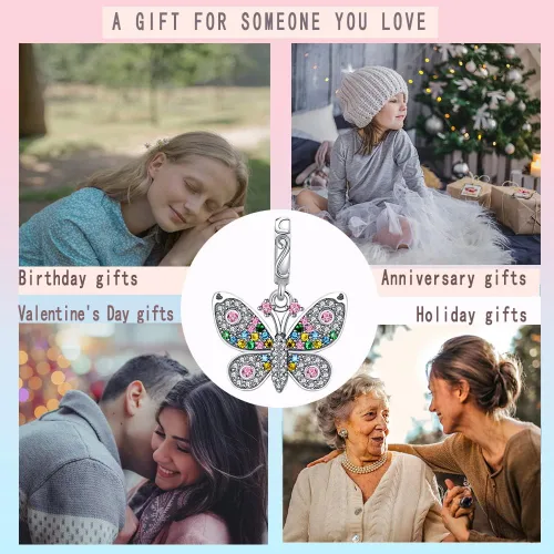 Miniatura 149 de LNQOBU Happy Life - Colgante para pulseras de abalorios, plata de ley 925 para mujer (con un espaciador de cuentas)