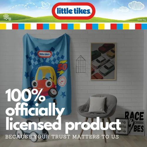 Miniatura 3 de Little Tikes Cozy Coupe - Manta para niños, súper suave y afelpada, 46 x 60 pulgadas, accesorio de ropa de cama con diseño de coche de carreras