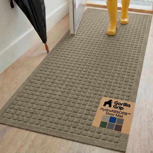 Miniatura 27 de GORILLA GRIP® HydroABSORB - Tapete ultra absorbente para puerta delantera y entrada exterior, atrapa la suciedad y la humedad, tapete de bienvenida