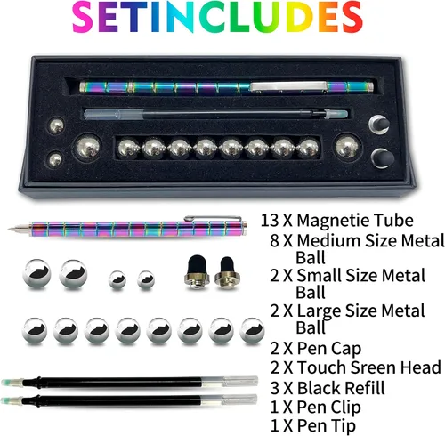 Miniatura 4 de Bolígrafo Fidget Magnético, Juguetes Fidget Geniales, Regalo para Chicos Adolescentes, Juguetes Fidget - Perfecto para Alivio del Estrés y Enfoque