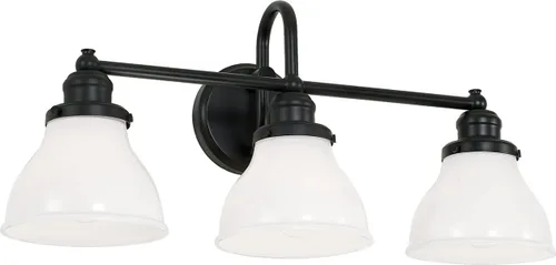 Miniatura 10 de Capital Lighting 621111PN-426 - Lámpara de pared de cristal transparente de mediados de siglo, 1 luz de 100 vatios, 10 pulgadas de alto x 6 pulgadas