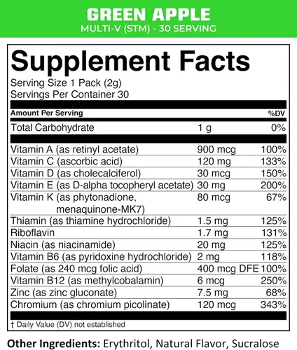 Miniatura 4 de MTN OPS Multi-V, multivitamínico diario para mujeres y hombres con apoyo inmunológico, seguro para niños, paquetes STM sin gluten, variedad