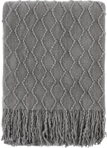 Miniatura 15 de BATTILO HOME Manta amarilla para sofá, manta dorada suave con textura, manta decorativa de punto mostaza para sofá, cama y sala de estar, 50 x 60