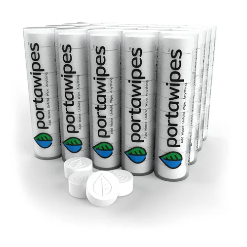Miniatura 6 de Portawipes Coin Tissus, paquete de 500 con 4 estuches de transporte, tabletas de papel higiénico, toallas comprimidas, toallitas expandibles, suaves