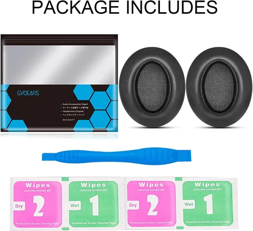 Miniatura 7 de GVOEARS Almohadillas de repuesto para auriculares Sony WH-XB910N, almohadillas de repuesto, espuma viscoelástica premium, cuero suave y duradero