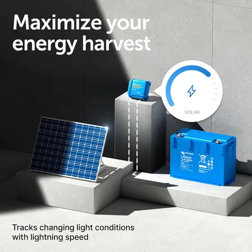 Miniatura 5 de Victron Energy BlueSolar MPPT Controlador de carga solar - Controladores de carga para paneles solares - 75V, 15 amperios, 12/24 voltios