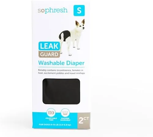 Miniatura 8 de So Phresh by Petco - Pañal lavable contra fugas para perros, talla XS, paquete de 2