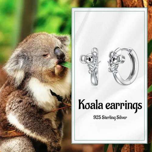 Miniatura 2 de Vadmans Koala Earrings Sterling Silver Koala Jewelry Gift for Women Girls