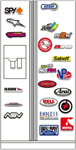 Miniatura 7 de 100 unidades/Paquete Adhesivos de moda Motocross Motos Dirt Bike Supercross Sin repetición Vinilo Adhesivo Cool Patineta Guitarra Funda de viaje