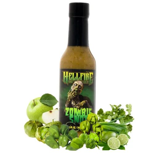 Miniatura 11 de Salsa picante Hellfire Devil's Gold, galardonada con múltiples premios, salsa picante gourmet a base de frutas, cuenta con pimientos amarillos súper