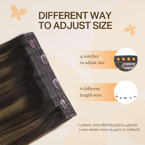 Miniatura 4 de DOORES Extensiones de cabello humano Remy, de 12 pulgadas, 2.47 onzas, invisible, transparente, ajustable, extensiones secretas de cabello lacio
