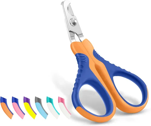 Miniatura 12 de WePet Cortaúñas para mascotas U07.1, recortadora profesional de garras, tijeras dobladas especiales para gatos, gatitos, perros, cachorros, animales