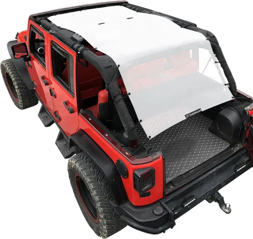Miniatura 97 de Shadeidea JK - Parasol superior compatible con Jeep Wrangler JKU, cubierta de techo de malla suave (2007-2018) - Bloqueador de ruido de viento UV