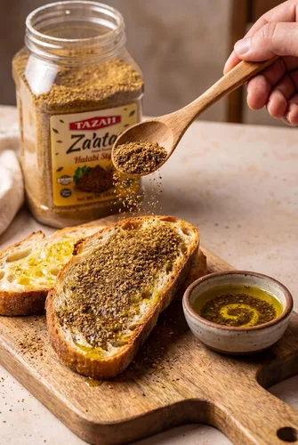 Miniatura 6 de Tazah Zaatar - Mezcla de tomillo con mezcla de especias de zatar sirio de 16 onzas, Halabi Za'atar en tarro