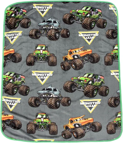 Miniatura 3 de Jay Franco Juego de ropa de cama Monster Jam Grave Digger Nogginz - Manta ligera de viaje de 40 x 50 pulgadas y funda de almohada - Juego de ropa