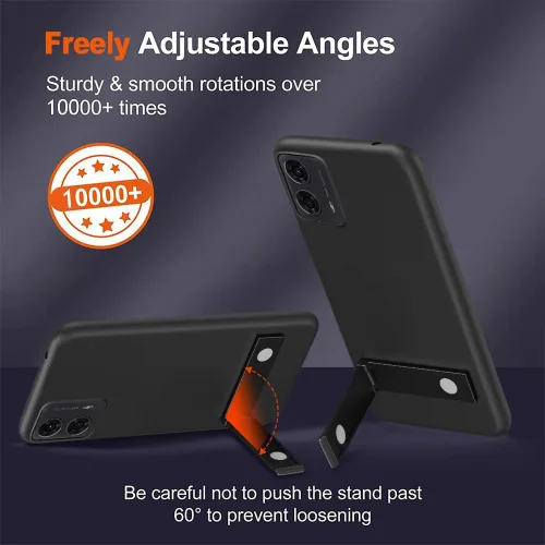 Miniatura 4 de Compatible con Motorola Moto G24 4G / G04 4G /G04S / E14 4G Funda de teléfono con protector de pantalla de vidrio [3 formas de soporte] Soporte