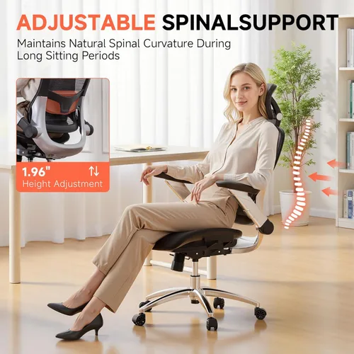 Miniatura 7 de GTPLAYER Silla de oficina ergonómica de malla grande y alta, silla de escritorio con respaldo alto, silla de juegos para computadora