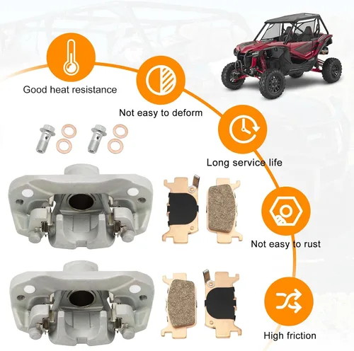 Miniatura 4 de M MATI Pinza de freno de disco trasera izquierda y derecha para Honda Pioneer 1000 Talon 1000 1000X 1000R SXS1000 2016-2023 con almohadilla