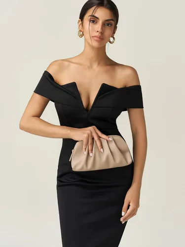 Miniatura 2 de SWEETV CHUNLI Dressy Vegan Leather Clutch Purse for Women Formal, Soft Pleated PU Evening Clutch for Weddings, Proms