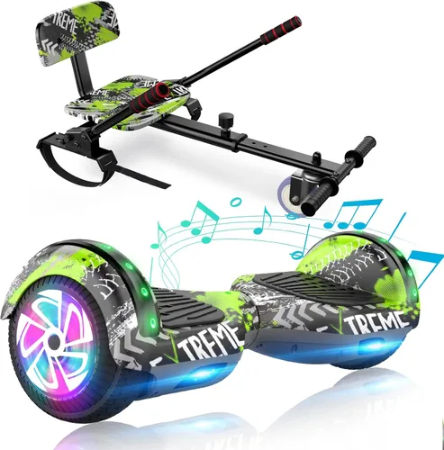 Miniatura 12 de Accesorio de Asiento para Patinete, Patinete con Go Kart para Niños, Niñas, Adultos, con Luces LED Coloridas, Bluetooth