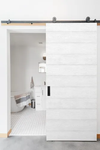 Miniatura 7 de NextWall Papel tapiz de imitación de madera con estampado de serigrafía (gris perla)