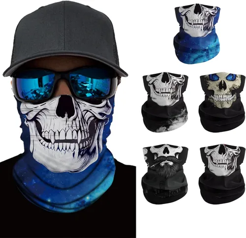 Miniatura 17 de Máscara facial para hombres y mujeres, protección solar UPF 30+, transpirable, bandana para motocicleta, senderismo, pesca