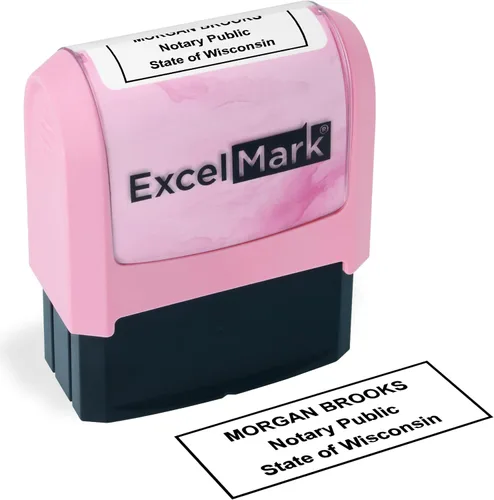 Miniatura 28 de ExcelMark Sello Notarial para los 50 Estados - Sello Oficial del Estado - Texas Negro