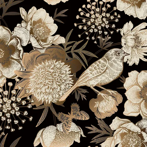 Miniatura 10 de Papel pintado floral de despegar y pegar, papel pintado en blanco y negro autoadhesivo, papel de contacto removible de vinilo con flores