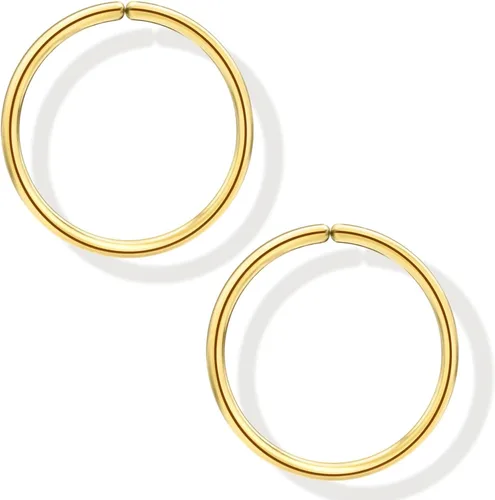 Miniatura 8 de Pequeños aretes de aro huggie de oro o plata de ley para mujeres y niñas, cartílago, nariz, hélix, tragus